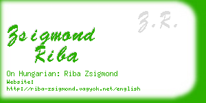 zsigmond riba business card